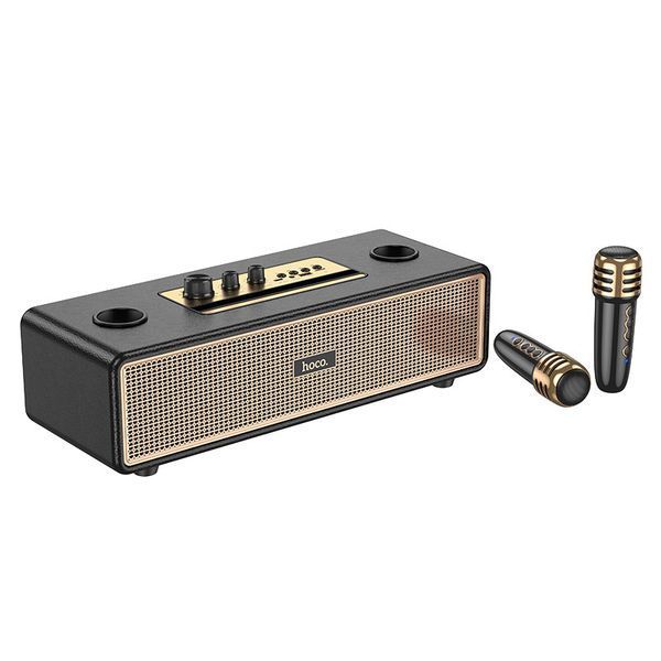 Портативна колонка HOCO BS63 Graceful wireless dual-mic BT speaker, 10W*2, Black 6942007634458 фото