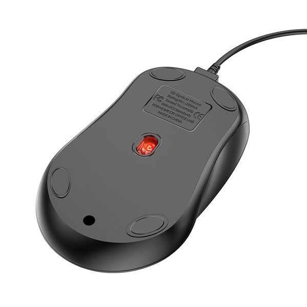 Маніпулятор миша BOROFONE BG4 Business wired mouse Black 6974443382976 фото