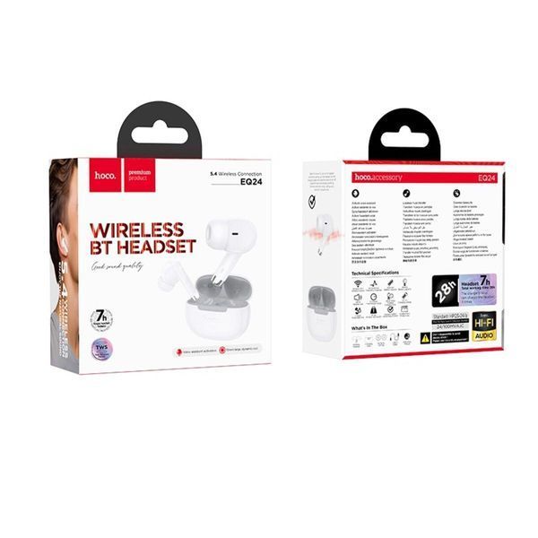 Бездротові навушники HOCO EQ24 Estrella wireless BT headset White Star 656-03869 фото