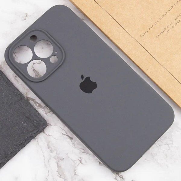 Силиконовый чехол с закрытой камерой для iPhone 14 Pro Dark Grey 666-00865 фото