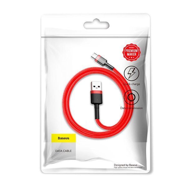 Кабель Baseus Cafule Cable USB For Type-C 3A 1m Red+Red CATKLF-B09 фото