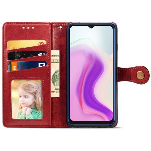 Кожаный чехол-книжка GETMAN Gallant (PU) для Umidigi A7s Red 777-06502 фото