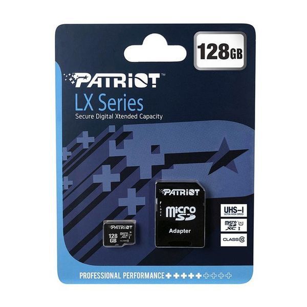 Карта памяти microSDXC (UHS-1) Patriot LX Series 128Gb class 10 (adapter SD) PSF128GMCSDXC10 фото