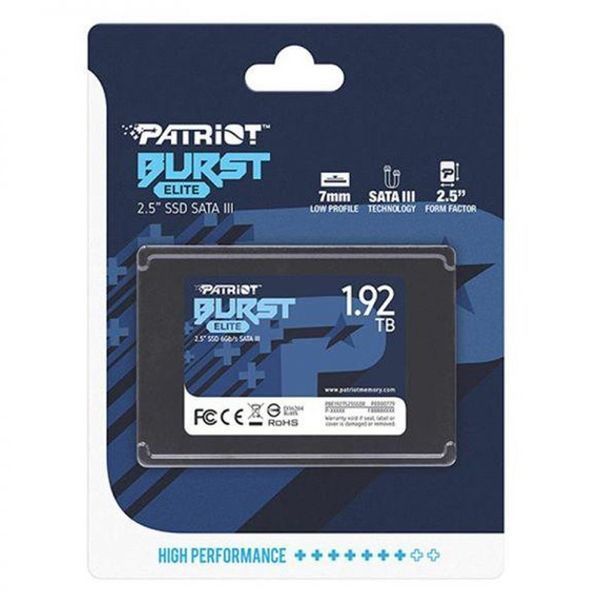 Накопитель SSD Patriot Burst Elite 1920GB 2.5" 7mm SATAIII TLC 3D PBE192TS25SSDR фото