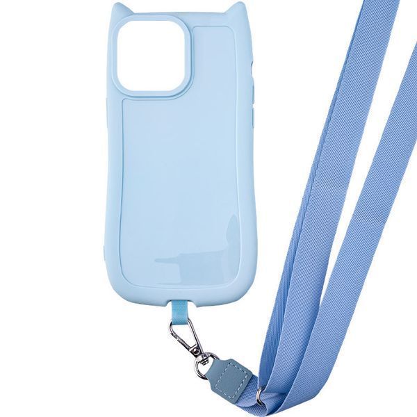 Чехол с шнурком GETMAN Cat with straps для&nbsp;iPhone 15 (6.1") Blue 555-00405 фото