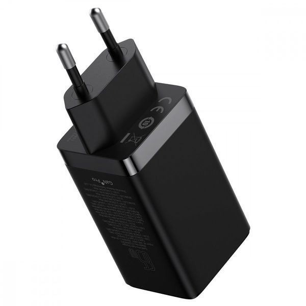 МЗП Baseus GaN5 Pro 65W (2 Type-С+USB ) + Кабель Type-C to Type-C 100W (1m) White CCGP120202 фото