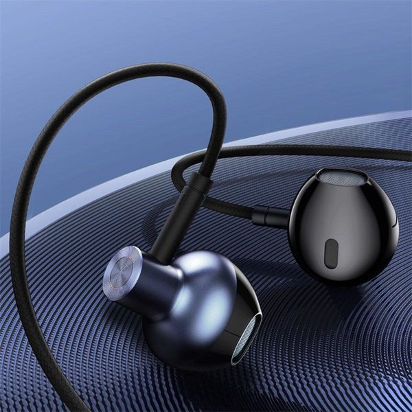 Навушники Baseus Encok 3.5mm Wired Earphone H19 Black 656-03919 фото