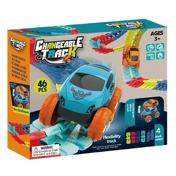 Інтерактивний трек з інерційною машинкою SHT 088 Changeable Trak (46pcs/1CAR) 656-03587 фото