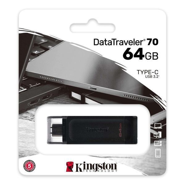 Флеш-накопитель Kingston USB 3.2 DT 70 64GB Type-C DT70/64GB фото