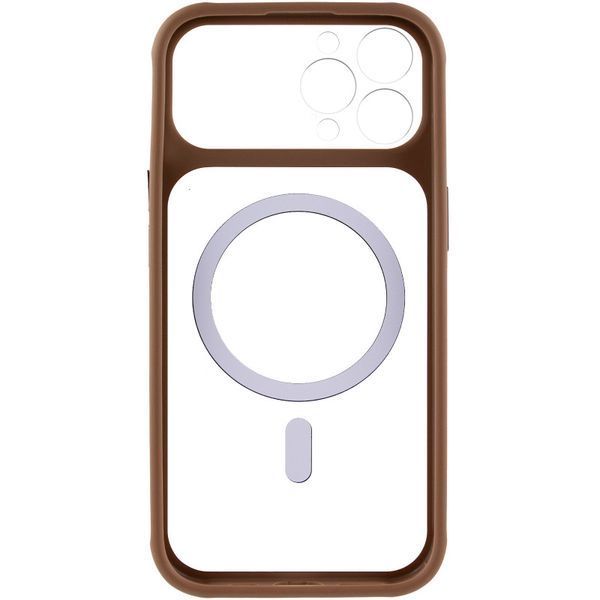 Чехол TPU+PC GETMAN Moon Clear with MagSafe для Apple iPhone 12 Pro Max (6.7") Brown 656-08447 фото