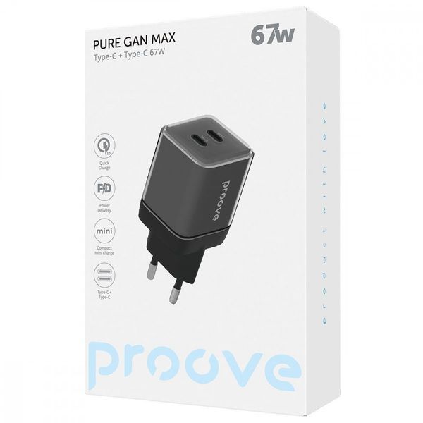 МЗП Proove Pure GaN Max 67W (Type-C + Type-C) White WCPU67022202 фото