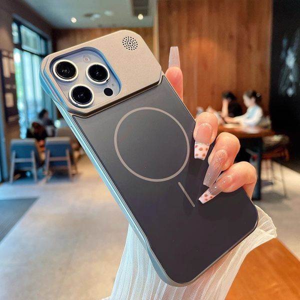 Чохол Glass Matte Aromatherapy Metal Magnetic для iPhone 13 Pro Max Gold 214-02321 фото