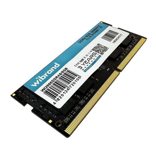 Оперативна пам'ять DDR4 Wibrand 8GB 2666MHz CL19 SODIMM WI2666DDR4S/8GB фото