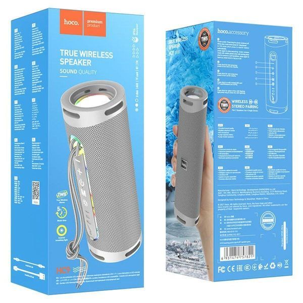 Портативна колонка HOCO HC9 Dazzling pulse sports BT speaker Gray 202-00423 фото