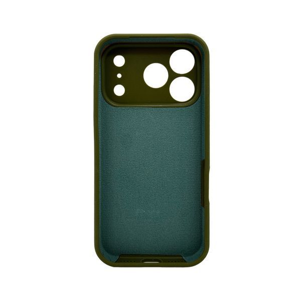 Силіконовий чохол з закритою камерою для iPhone 17 Pro Max Army Green 666-04320 фото