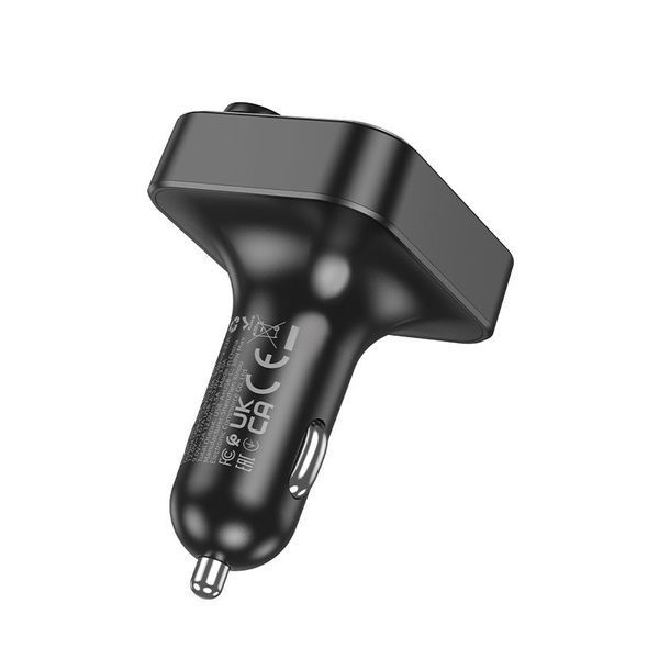 АЗП з FM-модулятором HOCO E85 Tiger PD20W+QC3.0 car BT FM transmitter Black 6942007634304 фото