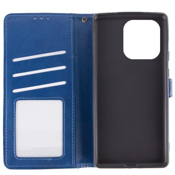 Кожаный чехол-книжка GETMAN Gallant (PU) для Infinix Smart 9 4G / Hot 50i Синий 777-06152 фото