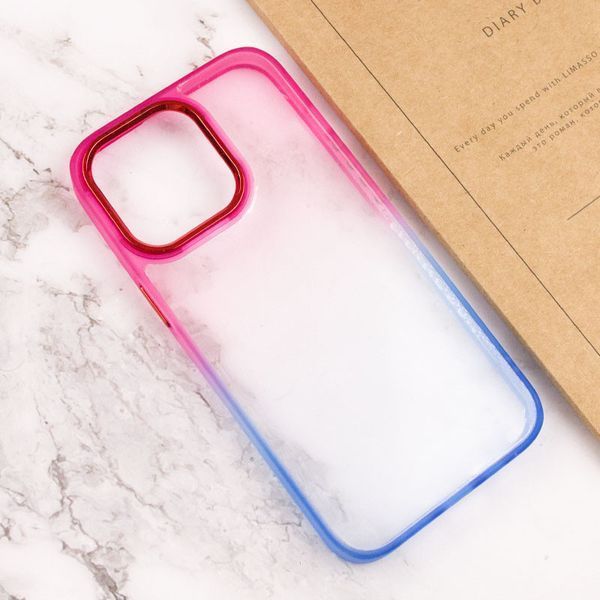 Чехол TPU+PC Fresh sip series для Apple iPhone 13 Pro Max (6.7") Синий / Розовый 777-06702 фото