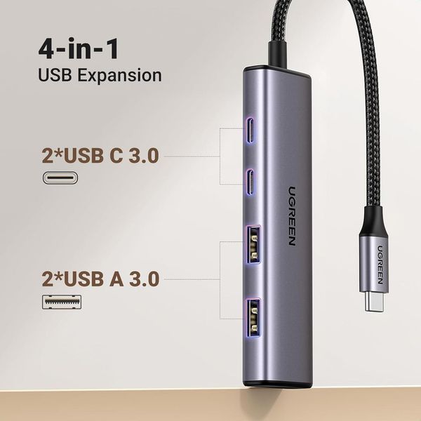 USB-хаб UGREEN 4-Port USB-C Hub UGR-15395 фото