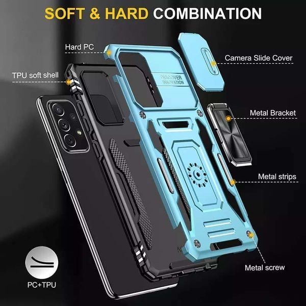 Ударостійкий чохол Camshield Army Ring для Samsung Galaxy A33 5G Light Blue 777-05136 фото