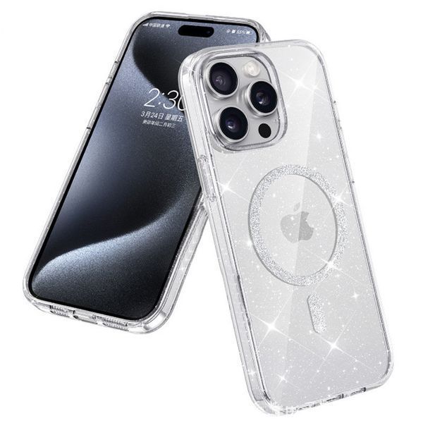 Чехол TPU Eclipse Sparkle (MagFit) для Apple iPhone 14 Pro (6.1") Clear 214-03787 фото