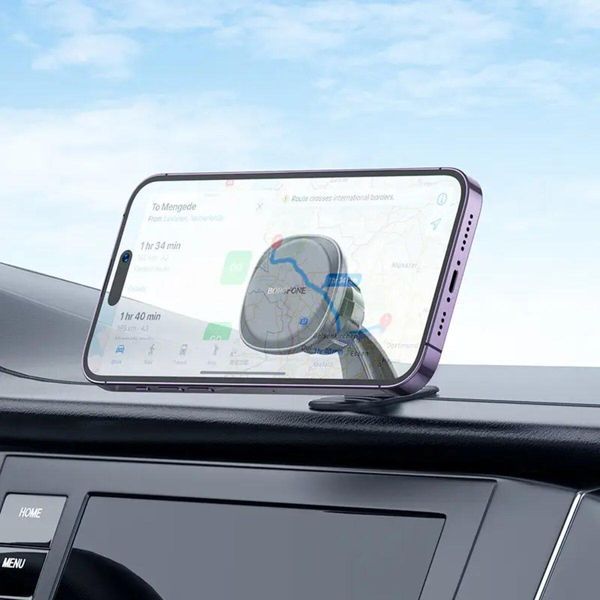 Тримач для мобільного BOROFONE BH103 Cloud magnetic car holder(center console) Black 656-00442 фото