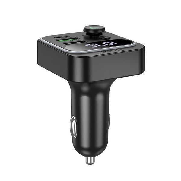 АЗП з FM-модулятором HOCO E85 Tiger PD20W+QC3.0 car BT FM transmitter Black 6942007634304 фото