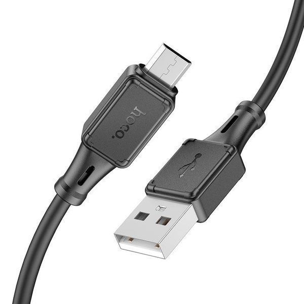 Кабель HOCO X101 Assistant silicone charging data cable Micro Black 6942007604055 фото