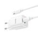 Сетевое зарядное устройство HOCO C149A Charm PD30W+QC3.0 charger set (C to C)(EU) White 6942007630351 фото 7
