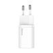 МЗП Baseus Super Silicone Quick Charger 25W (Type-C) + With Cable Type-C to Type-C 3A (1m) White 209-00312 фото 1