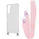 Чехол WAVE Clear Case With Strap для Samsung Galaxy S21 Fe (G990B) Pink Sand 208-05169 фото 1