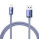 Кабель Baseus Crystal Shine Series Fast Charging Data Cable USB to iP 2.4A 1.2m Purple CAJY000005 фото 1