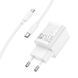 Сетевое зарядное устройство HOCO C149A Charm PD30W+QC3.0 charger set (C to C)(EU) White 6942007630351 фото 6