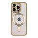 Чехол TPU Metallic Chrome Full Camera with Magsafe для iPhone 12 Pro Gold 214-02850 фото