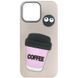 Чохол TPU Leather Toys для iPhone 16 Pro Max (6.9") Coffee / Pink 555-00778 фото