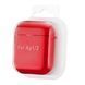 Силіконовий чохол 2,5mm з мікрофіброю для AirPods 1/2 Red 203-00157 фото 2