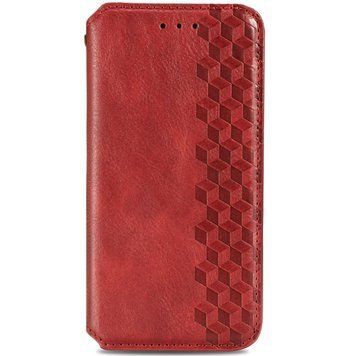 Кожаный чехол-книжка GETMAN Cubic для Samsung Galaxy A04e Красный 555-01876 фото