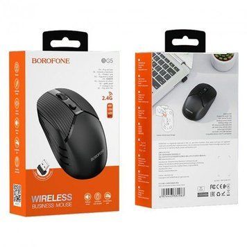 Манипулятор мышь BOROFONE BG5 Business wireless mouse Black 6974443382990 фото