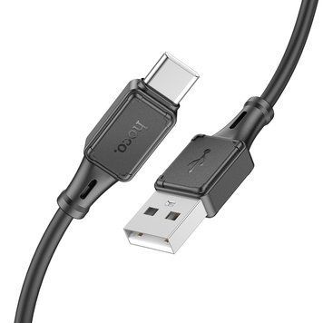 Кабель HOCO X101 Assistant silicone charging data cable Type-C Black 6942007604079 фото