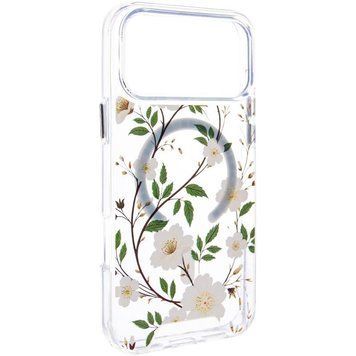 TPU+PC чохол Clear Garden with MagSafe для Apple iPhone 17 Pro Max (6.9") White Gardenia 777-08193 фото