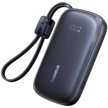Портативний ЗП Power Bank Baseus EnerFill FC21 Qpow 3 Ultra 22.5W with cable 20000 mAh (PPFLS) Cosmic Black ILSO-00000087544-1 фото