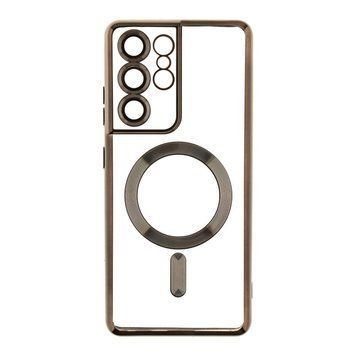 Чехол Wave TPU Metallic with Magsafe для Samsung Galaxy S21 Ultra (G998) Black 555-00165 фото