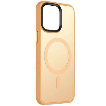 Чехол TPU+PC Metal Buttons with MagSafe Colorful для Apple iPhone 13 (6.1") Orange 555-03071 фото