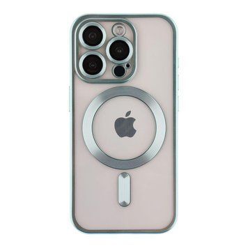Чохол TPU Metallic Chrome Full Camera with Magsafe для iPhone 12 Pro Green 214-02851 фото