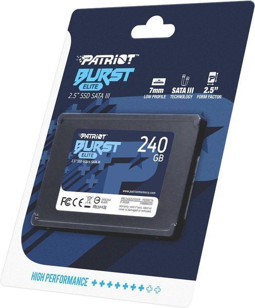 Накопичувач SSD Patriot Burst Elite 240GB 2.5" 7mm SATAIII TLC 3D PBE240GS25SSDR фото