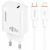 Мережевий зарядний пристрій Amaya E76D PD30W (1USB-C) + кабель Type-C to Type-C white 656-08072 фото