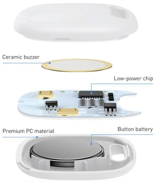 Трекер Baseus T2 Pro Smart Device Tracker White 656-03267 фото