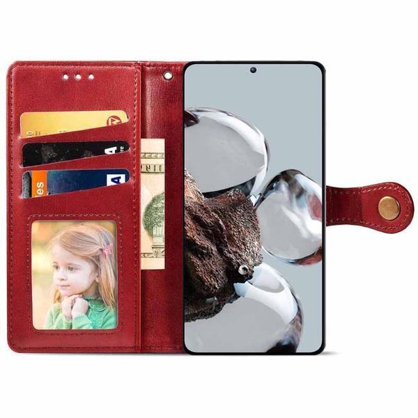 Кожаный чехол-книжка GETMAN Gallant (PU) для Xiaomi 12T / 12T Pro Red 777-06453 фото