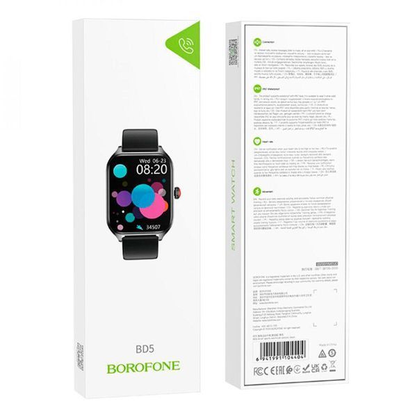 Смарт-часы Borofone BD5 Smart sports watch(call version) Black 656-02077 фото