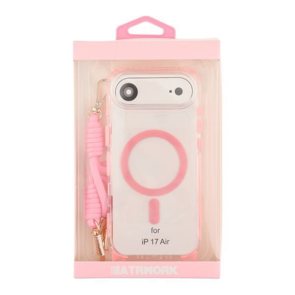 Чехол TPU+PC LanyardCase with MagSafe для iPhone 17 Air Pink 2020000499992 фото